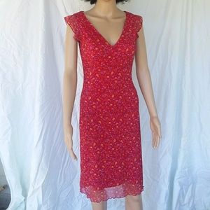 Floral red dress